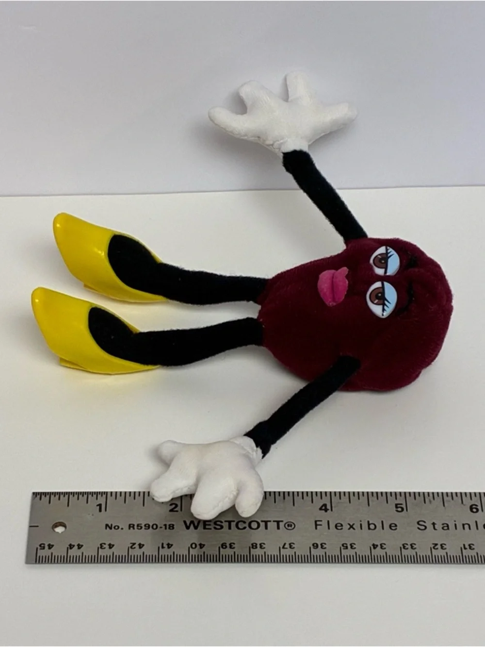Hardee's Vintage Plush Bendable California Raisins Lady 1988 Applause Heels 6in